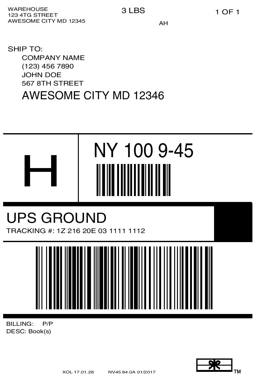 Orders Now UPS Label